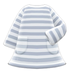 Striped Dress (Gray) NH Icon.png