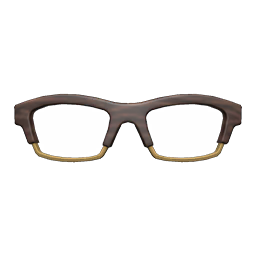 Wooden-Frame Glasses (Dark Brown) NH Icon.png