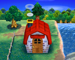 Default exterior of Cesar's house in Animal Crossing: Happy Home Designer