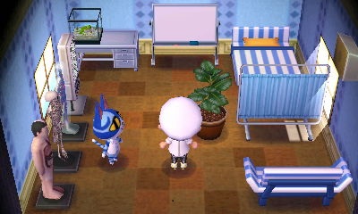 Interior of Moe's house in Animal Crossing: New Leaf