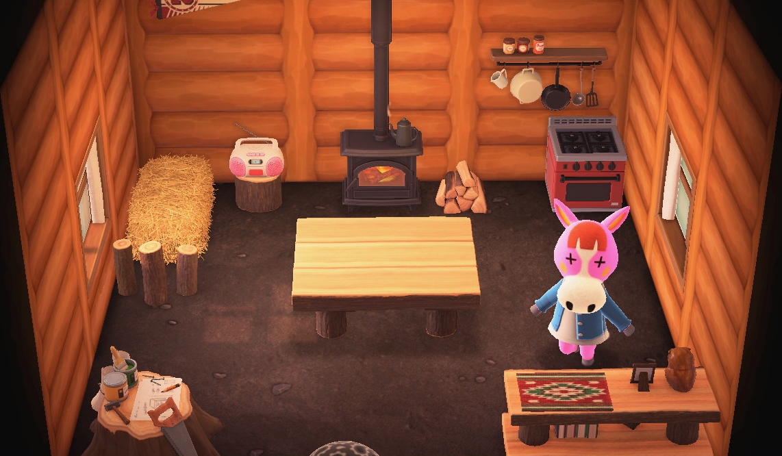 Interior of Peaches's house in Animal Crossing: New Horizons