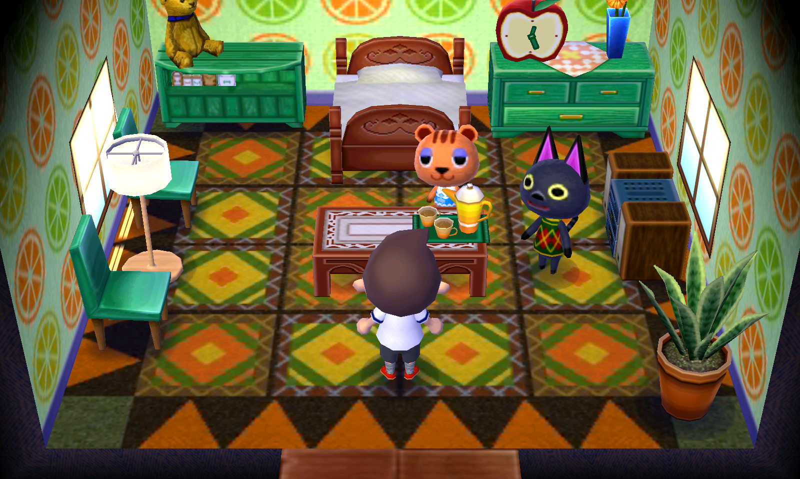 Interior of Sally's house in Animal Crossing: New Leaf