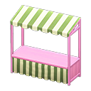 Stall (Pink - Green Stripes) NH Icon.png