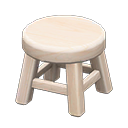 Wooden Stool (White Wood - None) NH Icon.png