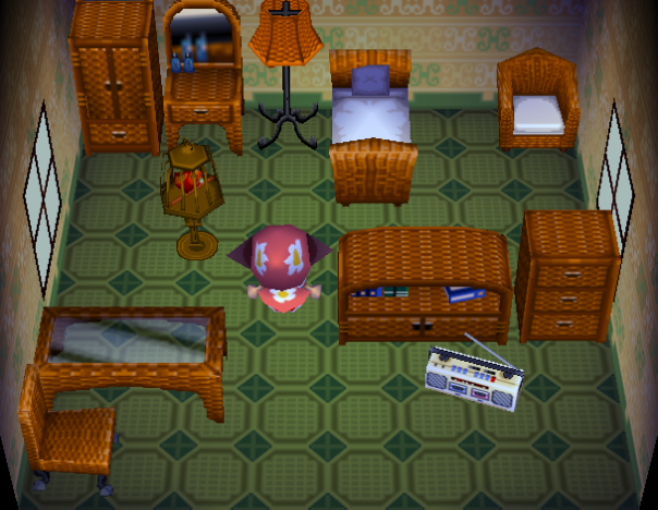 Interior of Patty's house in Animal Crossing