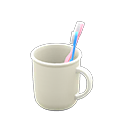 Toothbrush-and-Cup Set (White - Plain) NH Icon.png