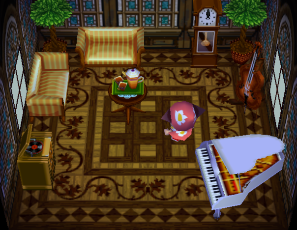 Interior of Baabara's house in Animal Crossing