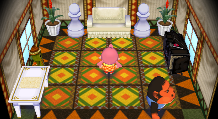Interior of Cesar's house in Animal Crossing: City Folk