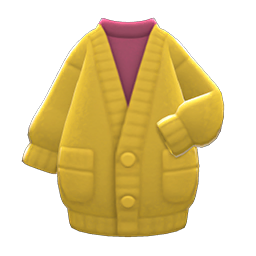 Long Chenille Cardigan (Mustard) NH Icon.png