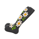 Embroidered-flower tights