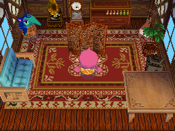 Interior of Pango's house in Animal Crossing: Wild World