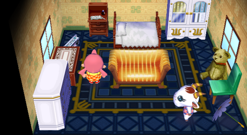 Interior of Chevre's house in Animal Crossing: City Folk