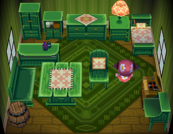 Interior of Chuck's house in Animal Crossing