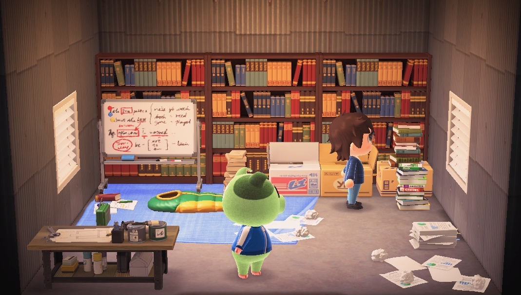 Interior of Cobb's house in Animal Crossing: New Horizons