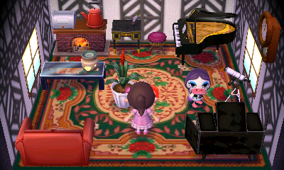 Interior of Gloria's house in Animal Crossing: New Leaf