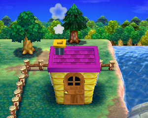 Default exterior of Gwen's house in Animal Crossing: Happy Home Designer
