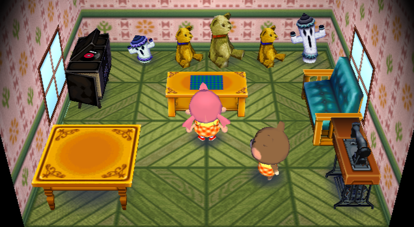 Interior of Maple's house in Animal Crossing: City Folk