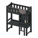 Loft Bed with Desk (Black - Black) NH Icon.png