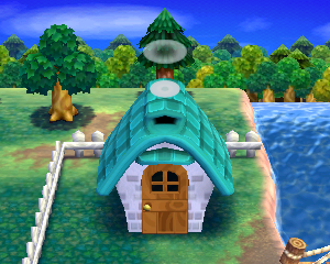 Default exterior of Antonio's house in Animal Crossing: Happy Home Designer