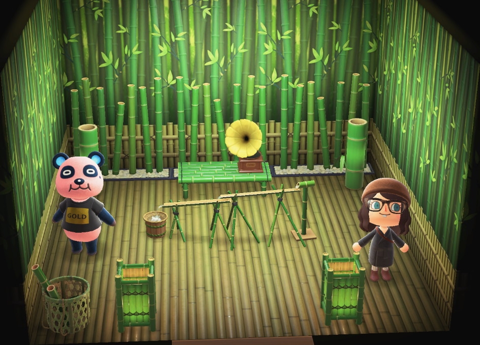 Interior of Chow's house in Animal Crossing: New Horizons