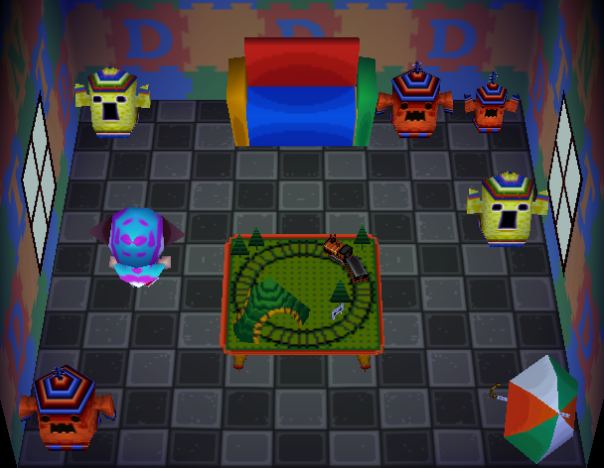 Interior of Jambette's house in Animal Crossing