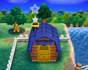 Default exterior of Keaton's house in Animal Crossing: Happy Home Designer