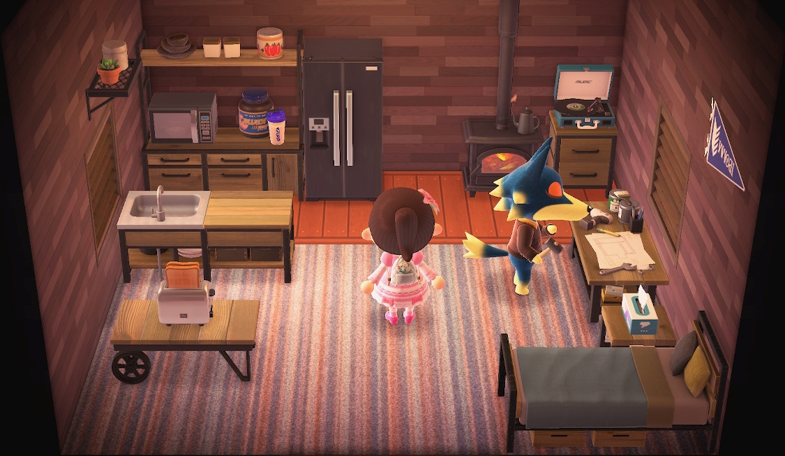 Interior of Wolfgang's house in Animal Crossing: New Horizons