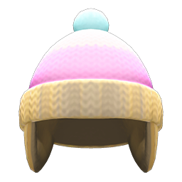 Knit Cap with Earflaps (Beige) NH Icon.png