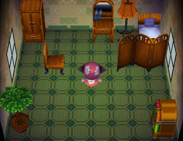 Interior of Caroline's house in Animal Crossing