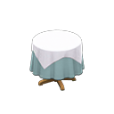 Small Covered Round Table (White - Plain Pearl Blue) NH Icon.png