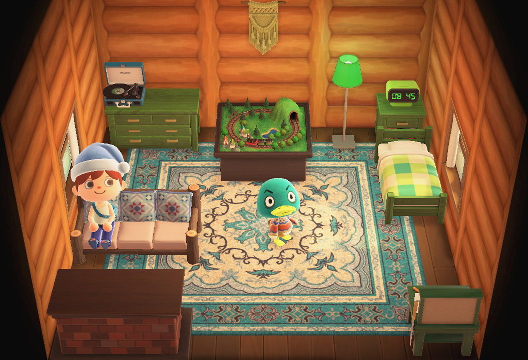 Interior of Drake's house in Animal Crossing: New Horizons