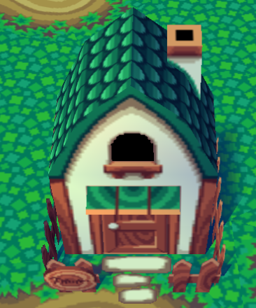 Exterior of Tangy's house in Animal Crossing