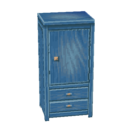 blue wardrobe