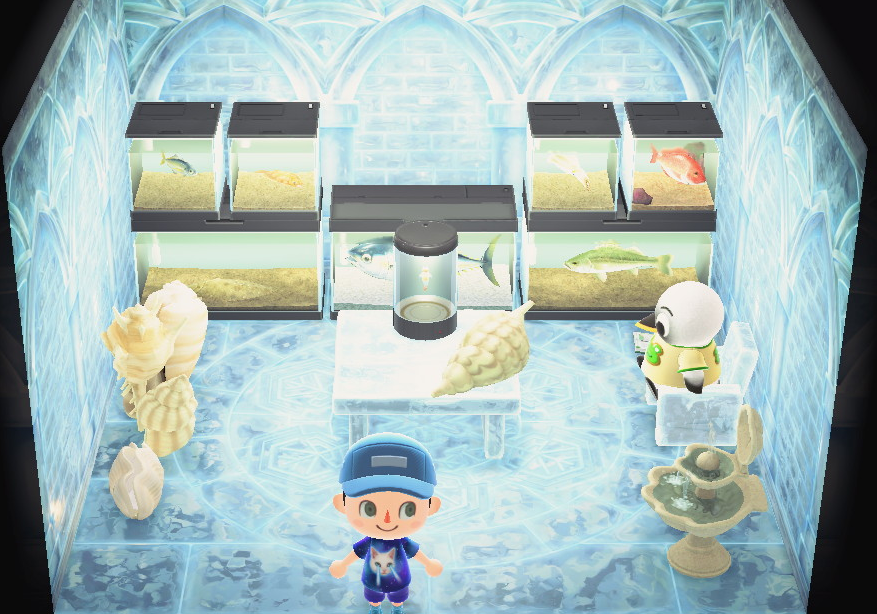 Interior of Wade's house in Animal Crossing: New Horizons