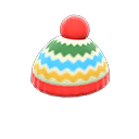 Colorful striped knit cap