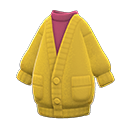 Long Chenille Cardigan (Mustard) NH Storage Icon.png