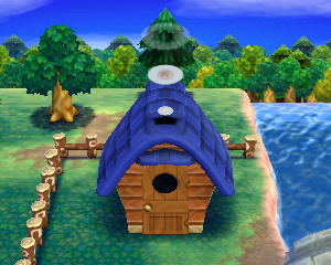 Default exterior of Rizzo's house in Animal Crossing: Happy Home Designer
