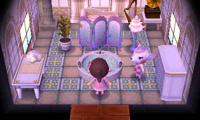 Interior of Diana's house in Animal Crossing: New Leaf