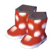 Polka-dot rain boots