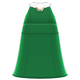 Full-length dress with pearls (Green)