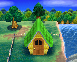 Default exterior of Lily's house in Animal Crossing: Happy Home Designer