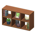 Open Wooden Shelves (Brown - Forest Photo) NH Icon.png