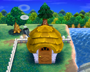 Default exterior of Beau's house in Animal Crossing: Happy Home Designer