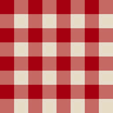 The Red gingham pattern for the ranch tea table.