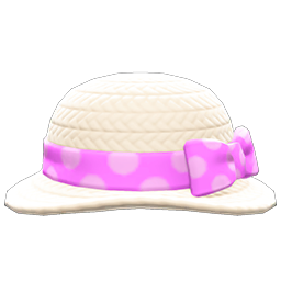 Ribboned Garden Hat (Pink) NH Icon.png