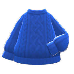 Aran-Knit Sweater (Blue) NH Icon.png