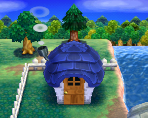 Default exterior of Avery's house in Animal Crossing: Happy Home Designer