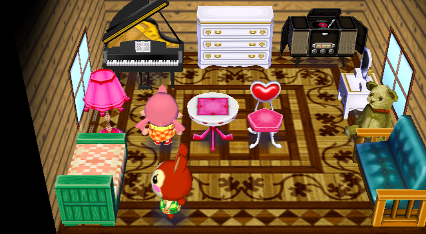 Interior of Bunnie's house in Animal Crossing: City Folk