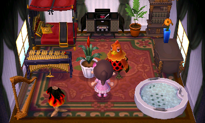 Interior of Broffina's house in Animal Crossing: New Leaf