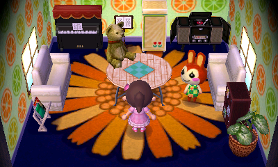 Interior of Bunnie's house in Animal Crossing: New Leaf